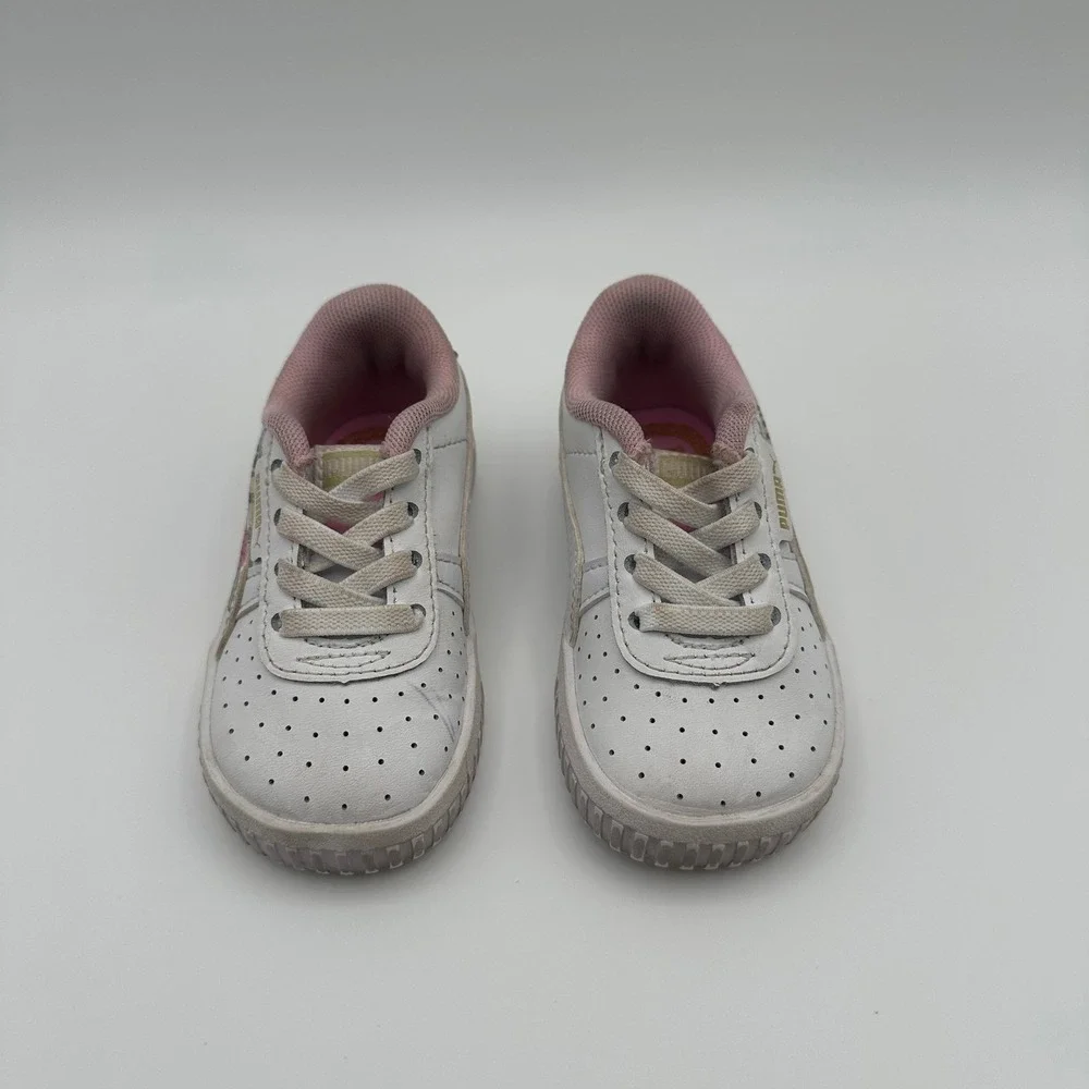 Puma Cali Star In Bloom Toddler 5C White‎ Pink Floral Butterfly Sneakers
